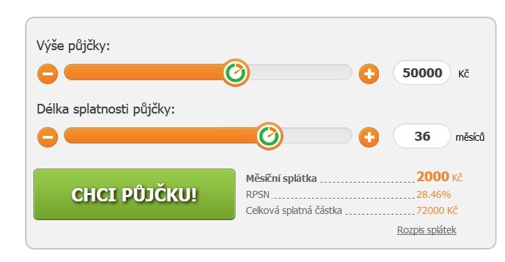 Pronto půjčka krok 1