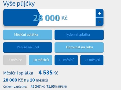 Provident půjčka krok 3