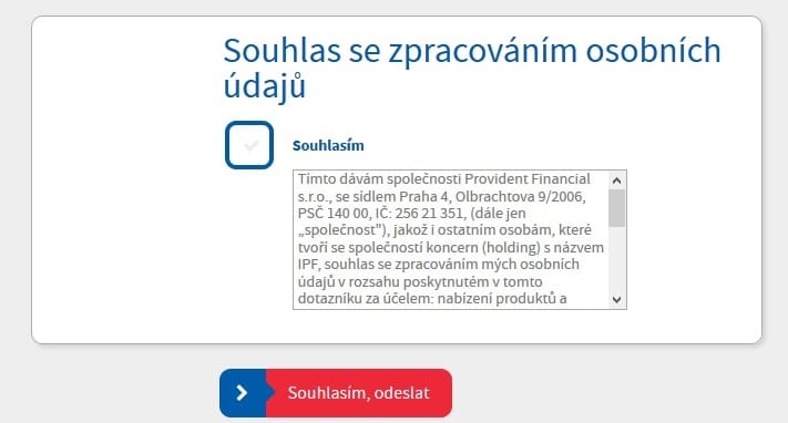 Provident půjčka krok 5