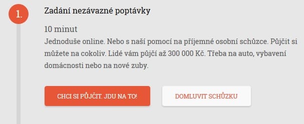 Zonky půjčka krok 1