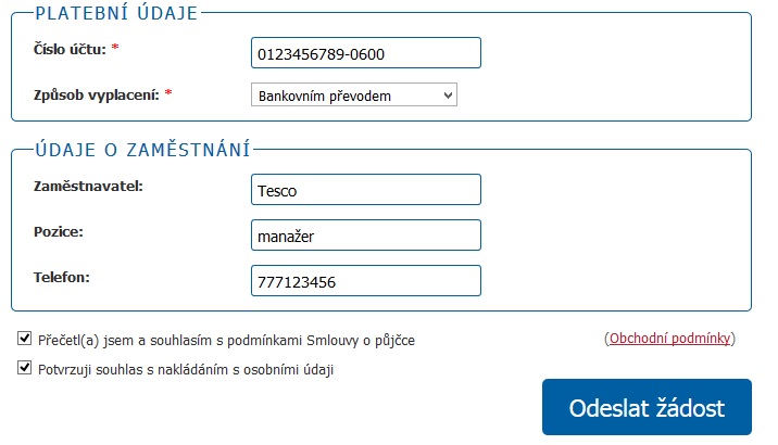 Žádost Unicredo - krok 5
