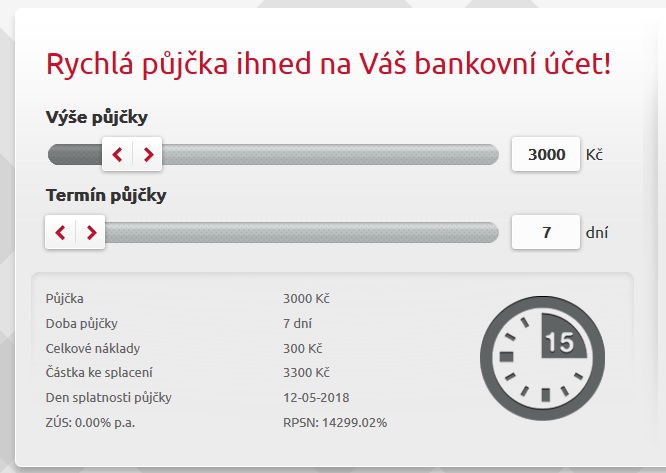 Žádost Express Credit - krok 1