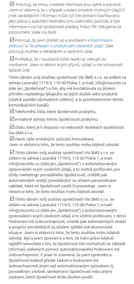 Žádost ViaConto - krok 5