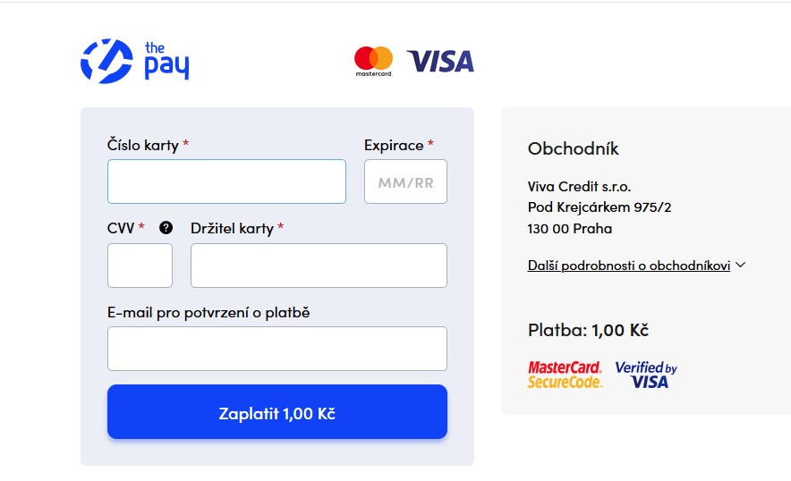 Žádost Viva Credit - krok 7