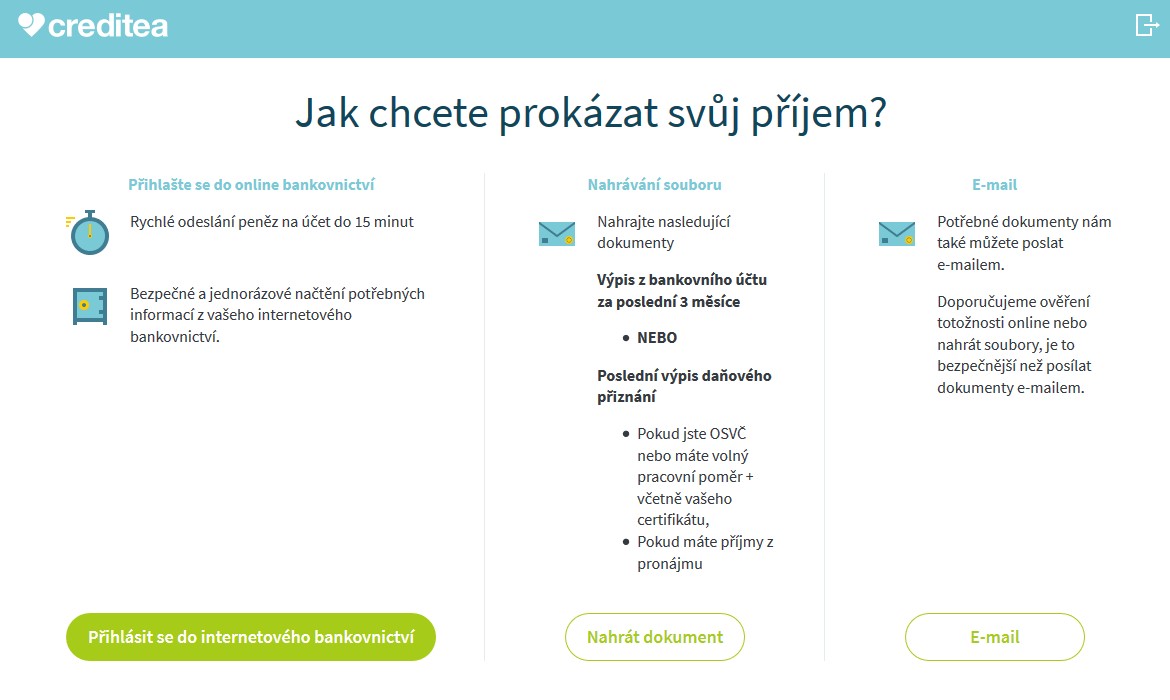 Žádost Creditea - krok 9