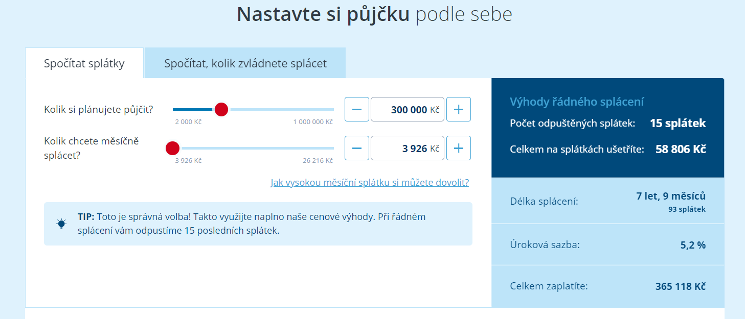 Žádost Česká spořitelna - krok 1
