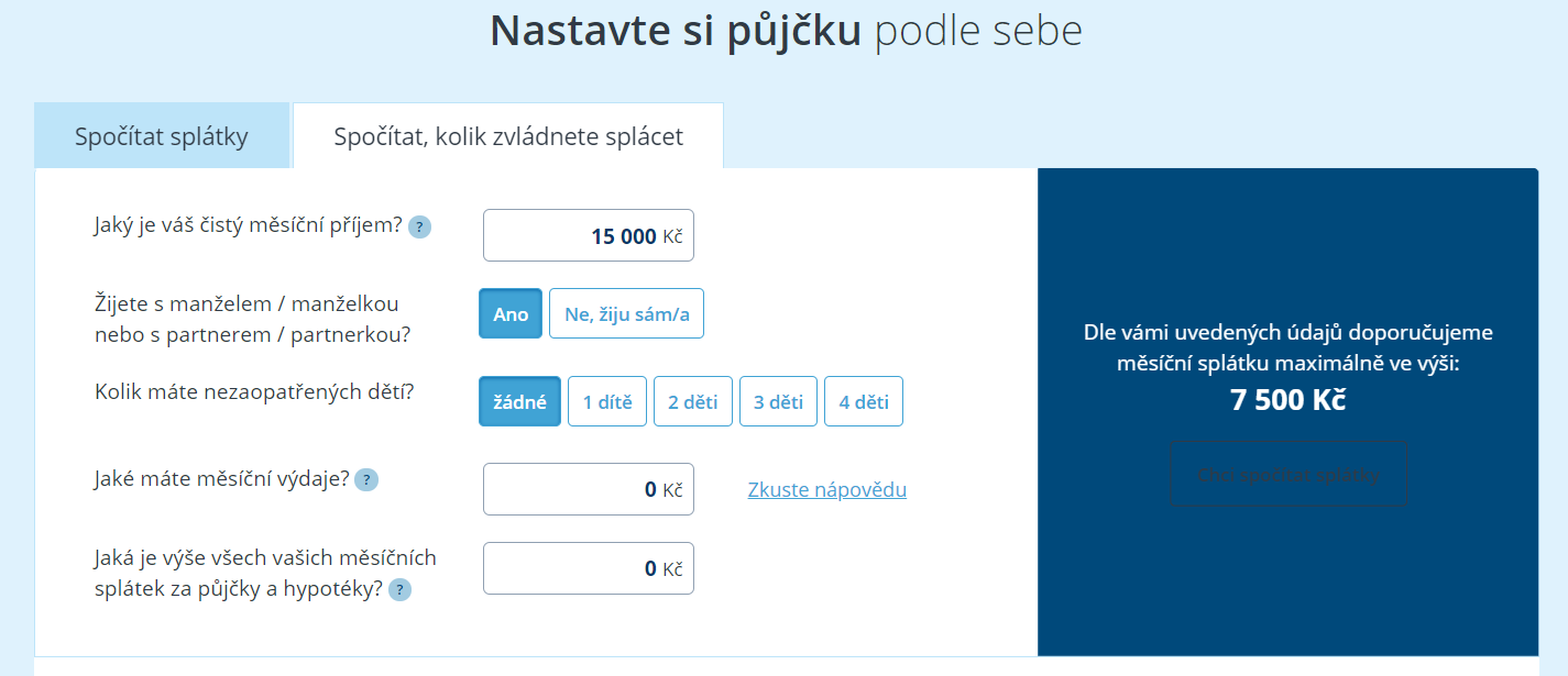 Žádost Česká spořitelna - krok 2