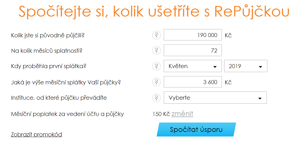 Žádost Equa bank - krok 2
