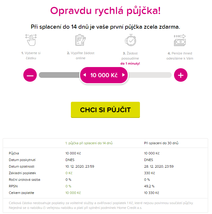 Žádost Kamali - krok 1