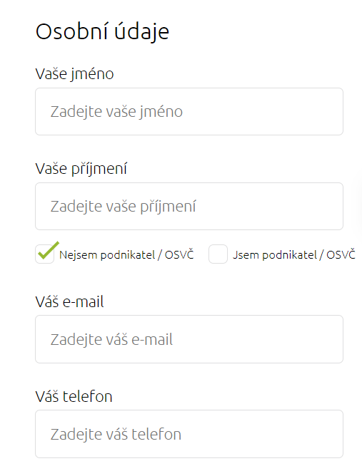 Žádost Acema Credit - krok 2