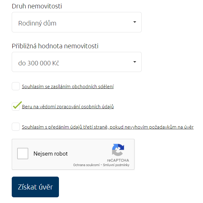 Žádost Acema Credit - krok 3