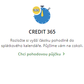 Žádost Credit 365 - krok 1