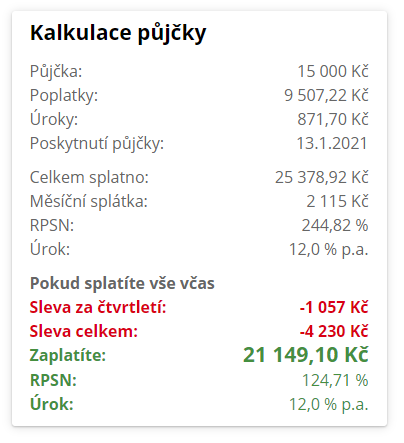 Žádost Credit 365 - krok 3