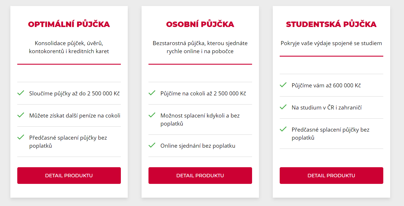 Žádost půjčka KB - krok 1