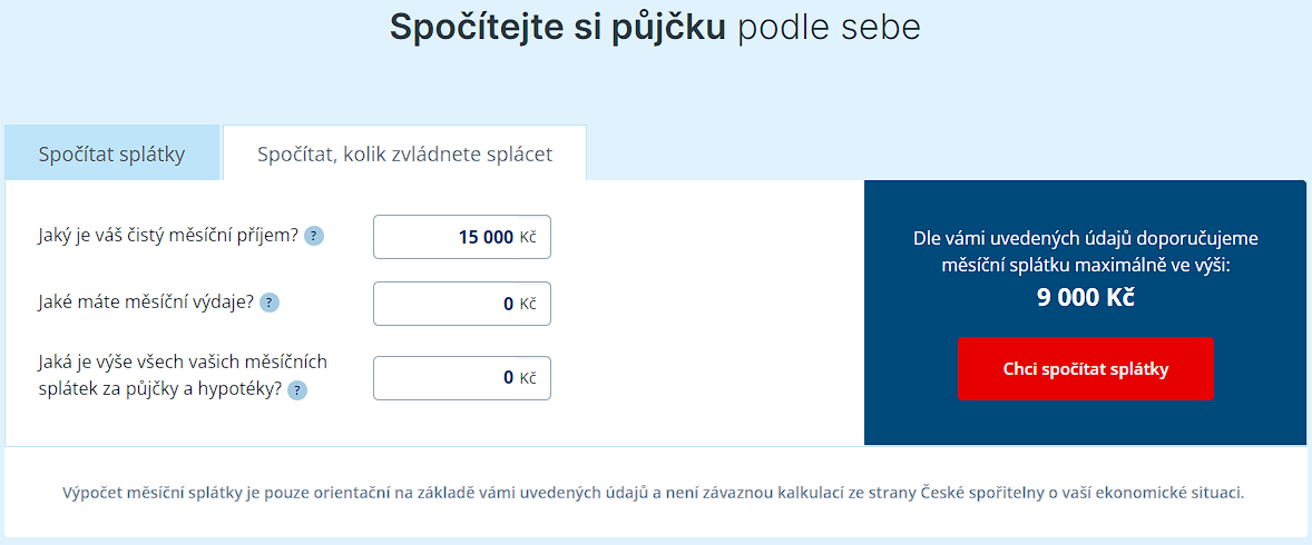 Žádost Česká spořitelna - krok 2
