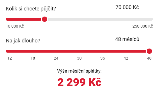 Žádost Pojištěná půjčka - krok 2