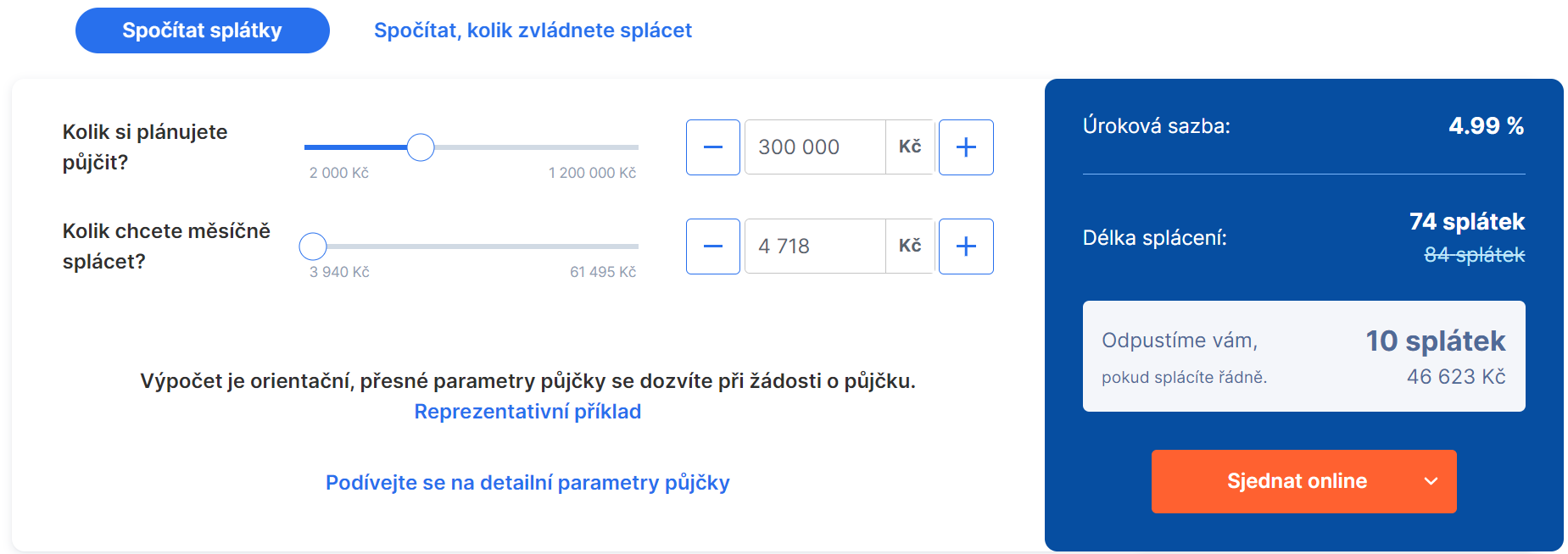 Žádost Česká spořitelna - krok 1